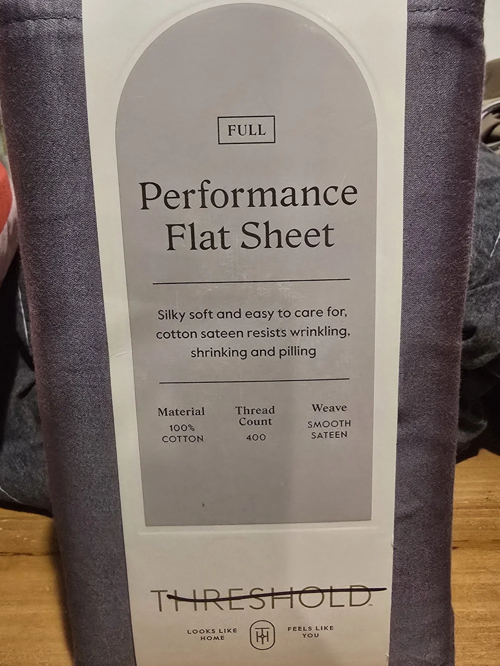 Threshold Performance Flat Sheet in Slate Gray